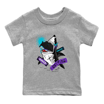 Aqua 6s shirt to match jordans Dangerous Shark sneaker tees Air Jordan 6 Aqua SNRT Sneaker Release Tees Baby Toddler Heather Grey 2 T-Shirt