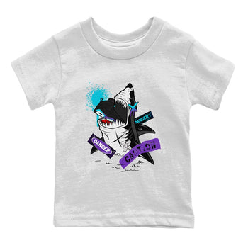 Aqua 6s shirt to match jordans Dangerous Shark sneaker tees Air Jordan 6 Aqua SNRT Sneaker Release Tees Baby Toddler White 2 T-Shirt