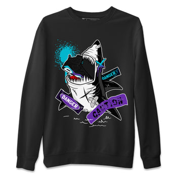 Aqua 6s shirt to match jordans Dangerous Shark sneaker tees Air Jordan 6 Aqua SNRT Sneaker Release Tees Unisex Black 2 T-Shirt