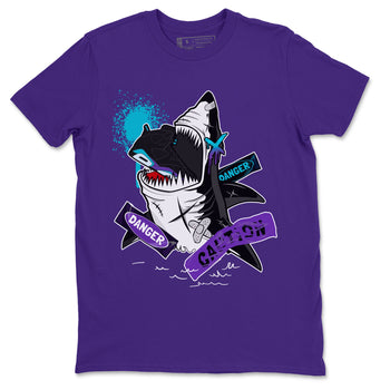 Aqua 6s shirt to match jordans Dangerous Shark sneaker tees Air Jordan 6 Aqua SNRT Sneaker Release Tees Unisex Purple 2 T-Shirt