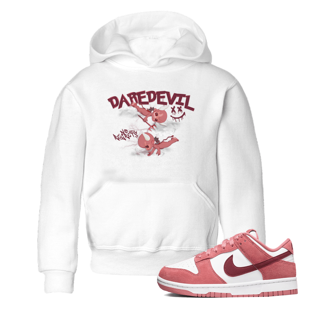 Dunk Low Valentines Day shirt to match jordans Dare Devil sneaker tees Special Valentine's Day Couple Shirt Dunk Valentine's Day 2024 SNRT Sneaker Tees Sneaker Matching Shirt Baby Toddler White 1 T-Shirt