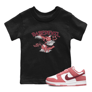 Dunk Low Valentines Day shirt to match jordans Dare Devil sneaker tees Special Valentine's Day Couple Shirt Dunk Valentine's Day 2024 SNRT Sneaker Tees Sneaker Matching Shirt Baby Toddler Black 1 T-Shirt