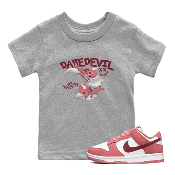 Dunk Low Valentines Day shirt to match jordans Dare Devil sneaker tees Special Valentine's Day Couple Shirt Dunk Valentine's Day 2024 SNRT Sneaker Tees Sneaker Matching Shirt Baby Toddler Heather Grey 1 T-Shirt
