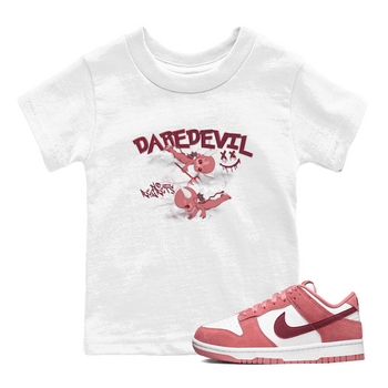 Dunk Low Valentines Day shirt to match jordans Dare Devil sneaker tees Special Valentine's Day Couple Shirt Dunk Valentine's Day 2024 SNRT Sneaker Tees Sneaker Matching Shirt Baby Toddler White 1 T-Shirt