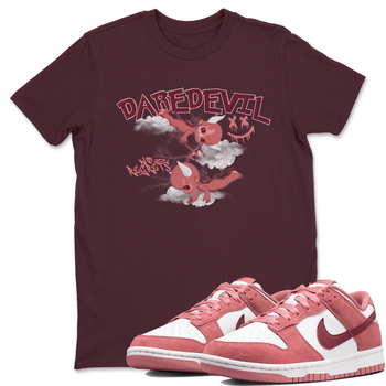 Dunk Low Valentine's Day shirt to match jordans Dare Devil sneaker tees Special Valentine's Day Couple Shirt Dunk Valentine's Day 2024 SNRT Sneaker Tees Sneaker Matching Shirt Unisex Maroon 1 T-Shirt