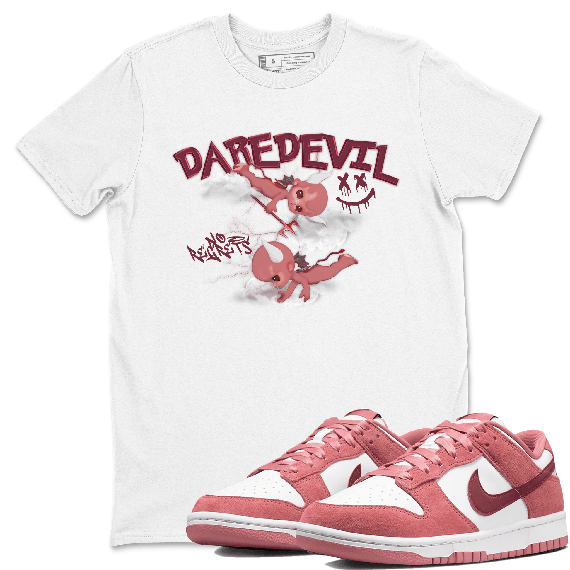 Dunk Low Valentine's Day shirt to match jordans Dare Devil sneaker tees Special Valentine's Day Couple Shirt Dunk Valentine's Day 2024 SNRT Sneaker Tees Sneaker Matching Shirt Unisex White 1 T-Shirt