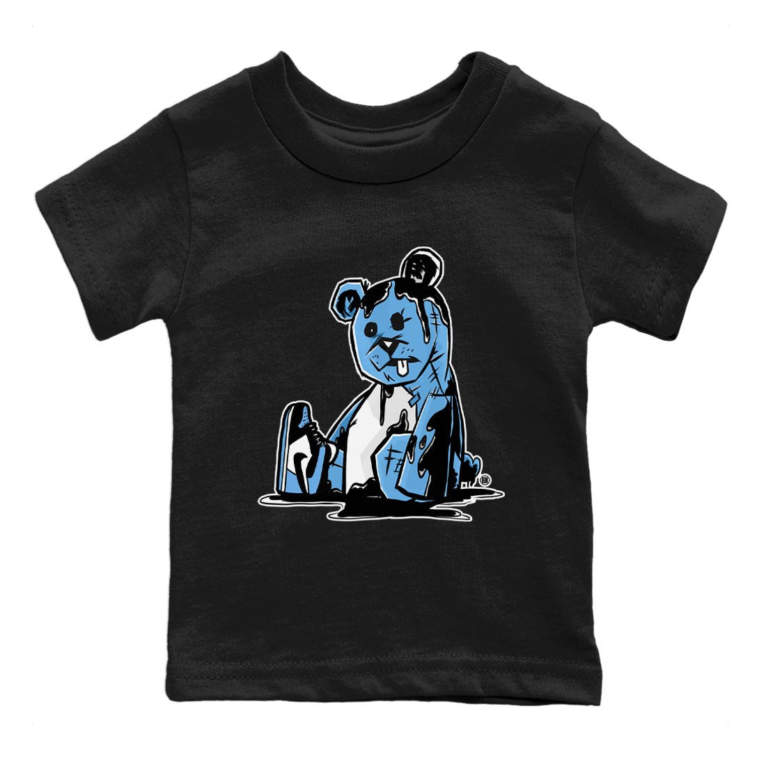 Air Jordan 1 Retro High OG UNC Toe Shirt to match Jordans Dark Bear Sneaker Tees Air Jordan 1 Retro UNC Toe Shirts Kids and Baby Tees Black 2