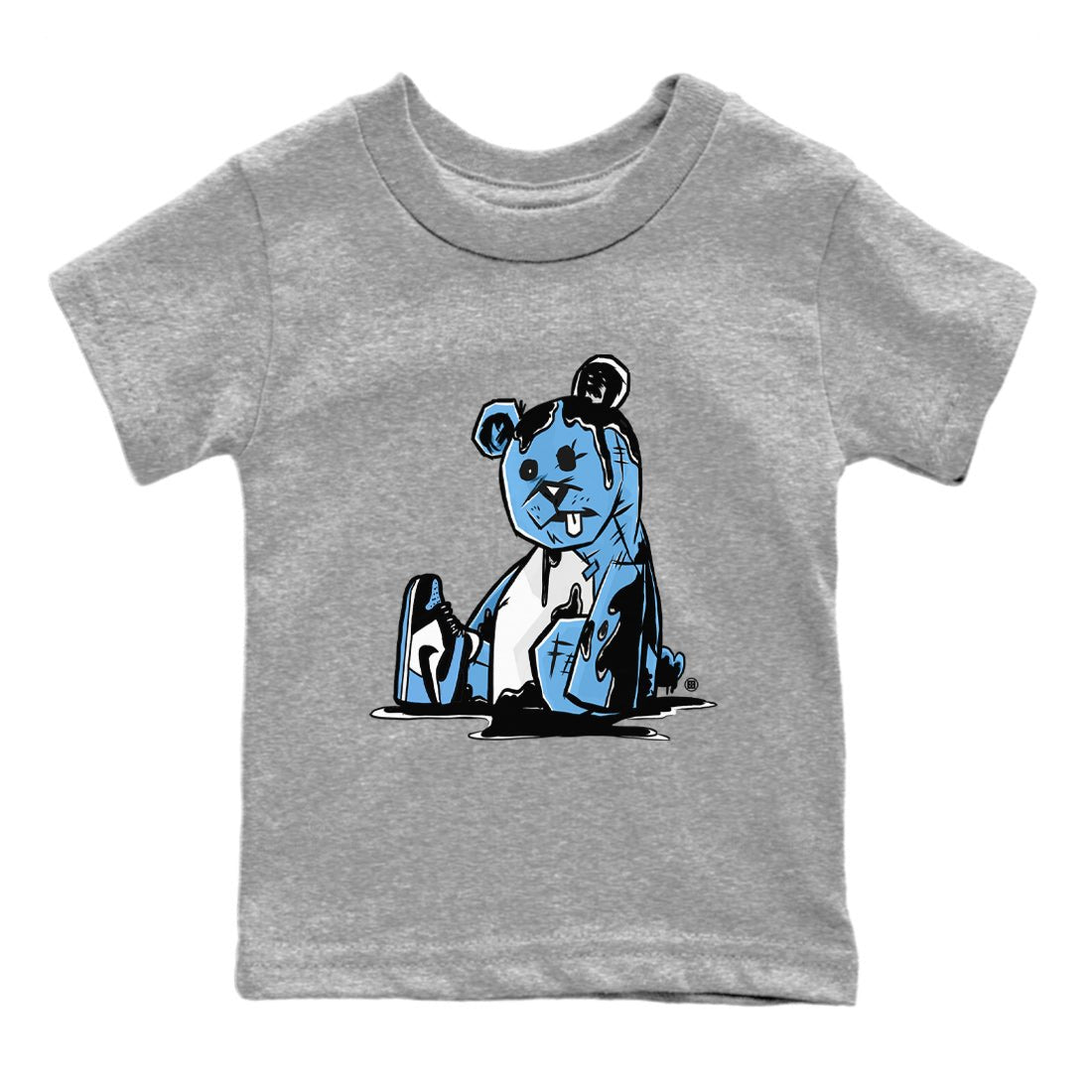 Air Jordan 1 Retro High OG UNC Toe Shirt to match Jordans Dark Bear Sneaker Tees Air Jordan 1 Retro UNC Toe Shirts Kids and Baby Tees Heather Grey 2