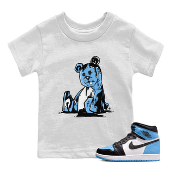 Air Jordan 1 Retro High OG UNC Toe Shirt to match Jordans Dark Bear Sneaker Tees Air Jordan 1 Retro UNC Toe Shirts Kids and Baby Tees White 1