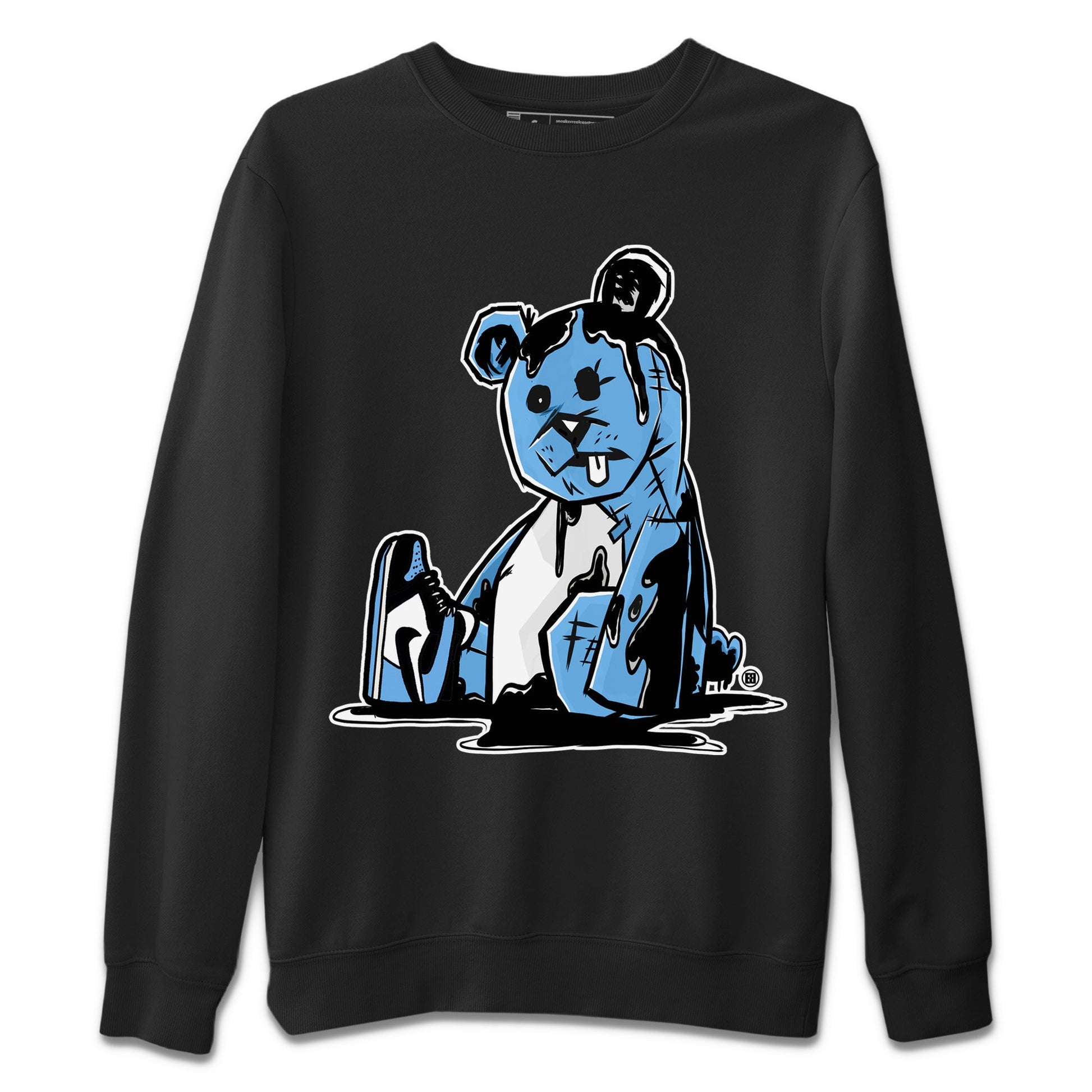 Air Jordan 1 Retro High OG UNC Toe Shirt to match Jordans Dark Bear Sneaker Tees Air Jordan 1 Retro UNC Toe Shirts Crew Neck T-Shirts Black 2