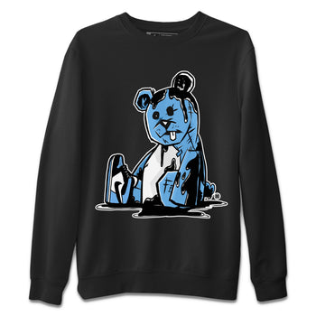 Air Jordan 1 Retro High OG UNC Toe Shirt to match Jordans Dark Bear Sneaker Tees Air Jordan 1 Retro UNC Toe Shirts Crew Neck T-Shirts Black 2