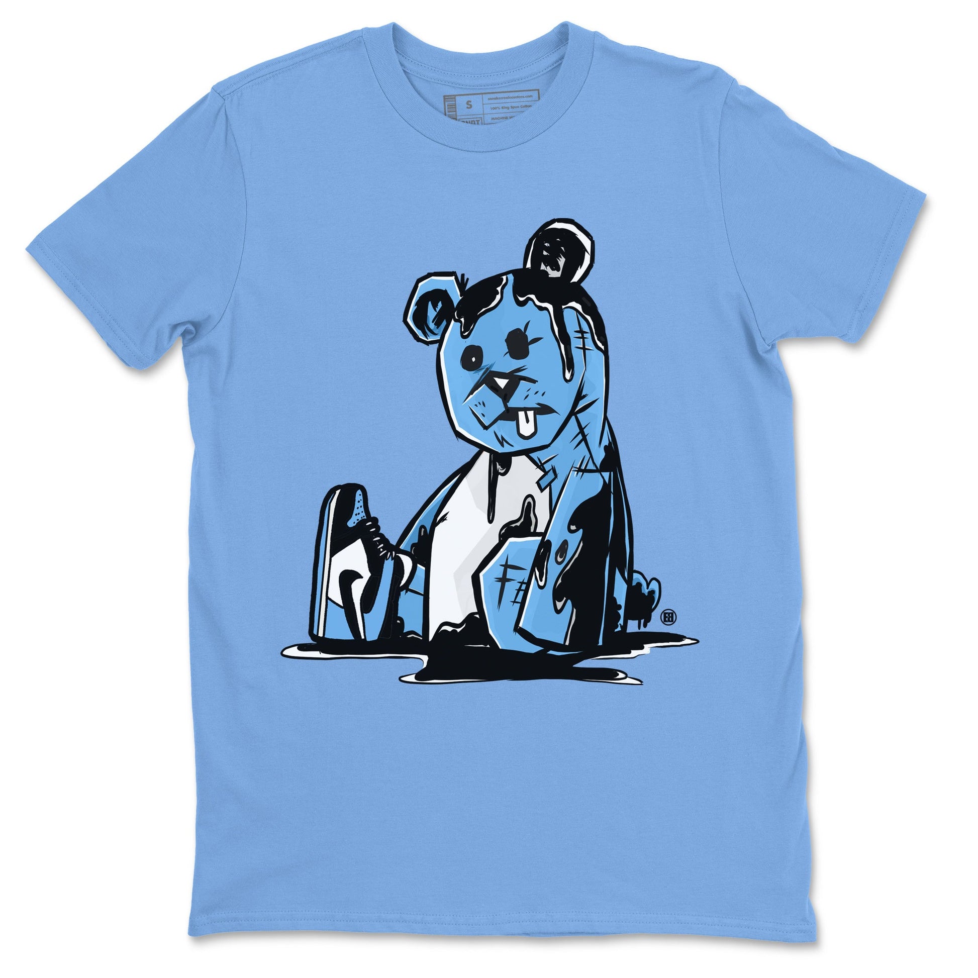Air Jordan 1 Retro High OG UNC Toe Shirt to match Jordans Dark Bear Sneaker Tees Air Jordan 1 Retro UNC Toe Shirts Crew Neck T-Shirts Carolina Blue 2