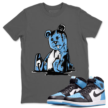 Air Jordan 1 Retro High OG UNC Toe Shirt to match Jordans Dark Bear Sneaker Tees Air Jordan 1 Retro UNC Toe Shirts Crew Neck T-Shirts Cool Grey 1