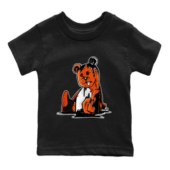 Air Jordan 12 Brilliant Orange Sneaker Match Tees Dark Bear Sneaker Tees Air Jordan 12 WMNS Brilliant Orange Tees Kids Shirts Black 2