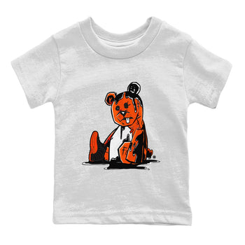 Air Jordan 12 Brilliant Orange Sneaker Match Tees Dark Bear Sneaker Tees Air Jordan 12 WMNS Brilliant Orange Tees Kids Shirts White 2