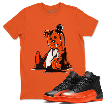 Air Jordan 12 Brilliant Orange Sneaker Match Tees Dark Bear Sneaker Tees Air Jordan 12 WMNS Brilliant Orange Tees Unisex Shirts Orange 1