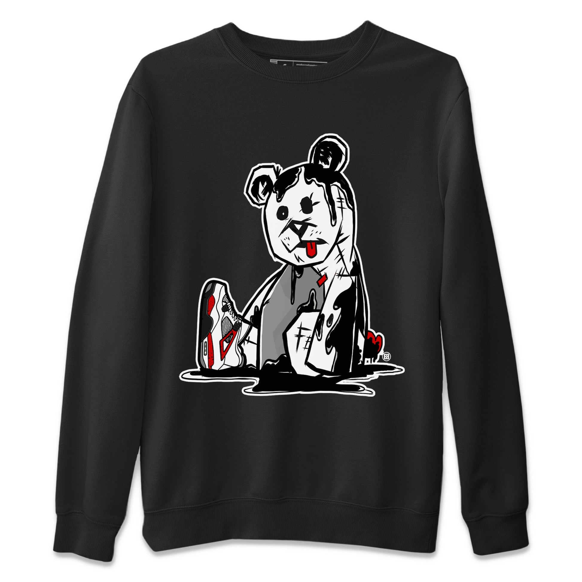 Air Jordan 4 Red Cement Sneaker Match Tees Dark Bear Sneaker Tees Air Jordan 4 Retro Red Cement SNRT Sneaker Release Tees Unisex Shirts Black 2
