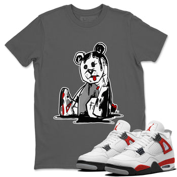 Air Jordan 4 Red Cement Sneaker Match Tees Dark Bear Sneaker Tees Air Jordan 4 Retro Red Cement SNRT Sneaker Release Tees Unisex Shirts Cool Grey 1