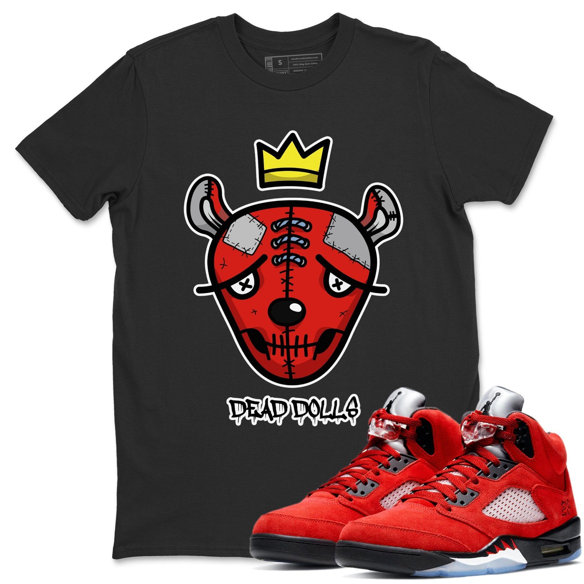 Jordan 5 Raging Bull Sneaker Match Tees Dead Dolls Face Sneaker Tees Jordan 5 Raging Bull Sneaker Release Tees Unisex Shirts