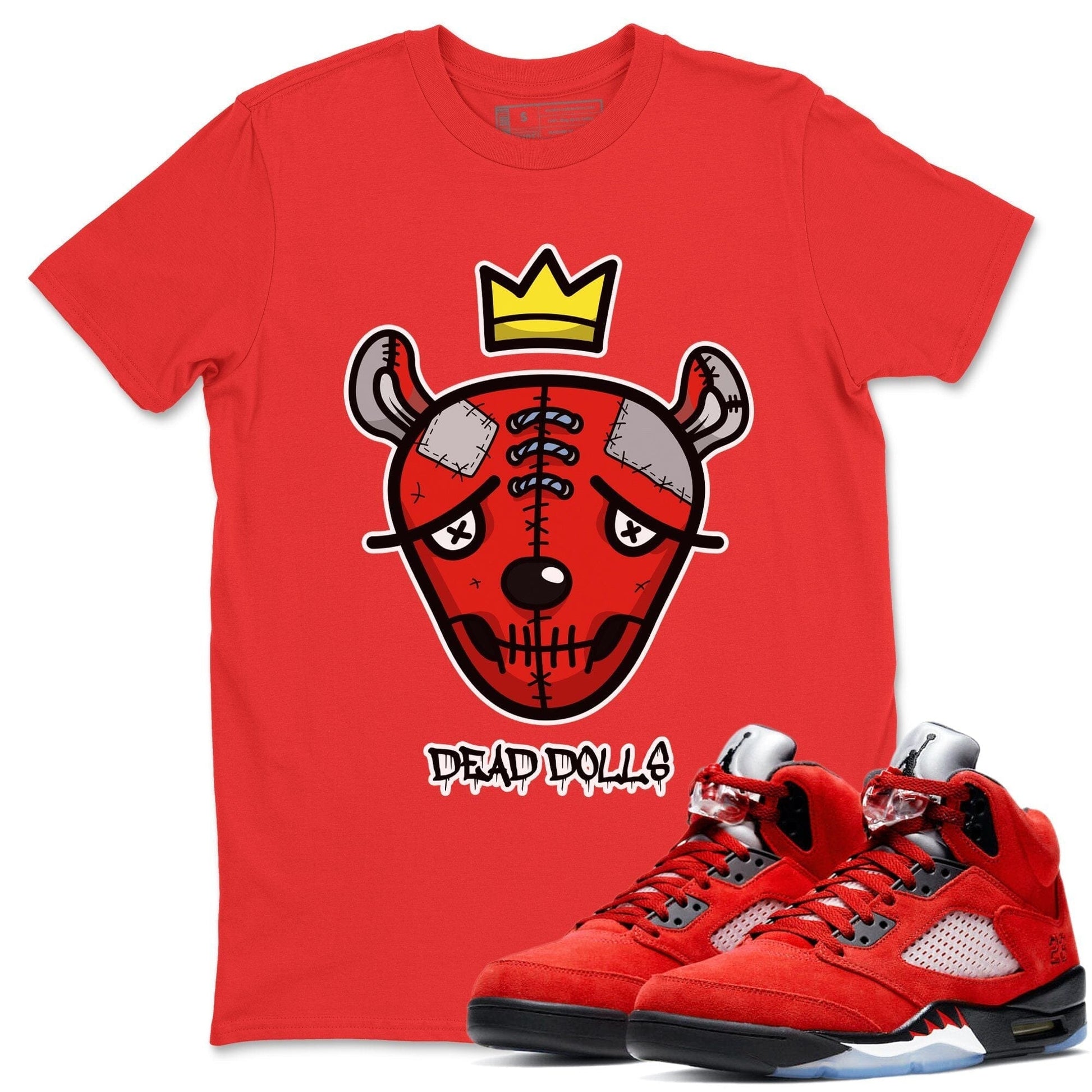 Jordan 5 Raging Bull Sneaker Match Tees Dead Dolls Face Sneaker Tees Jordan 5 Raging Bull Sneaker Release Tees Unisex Shirts