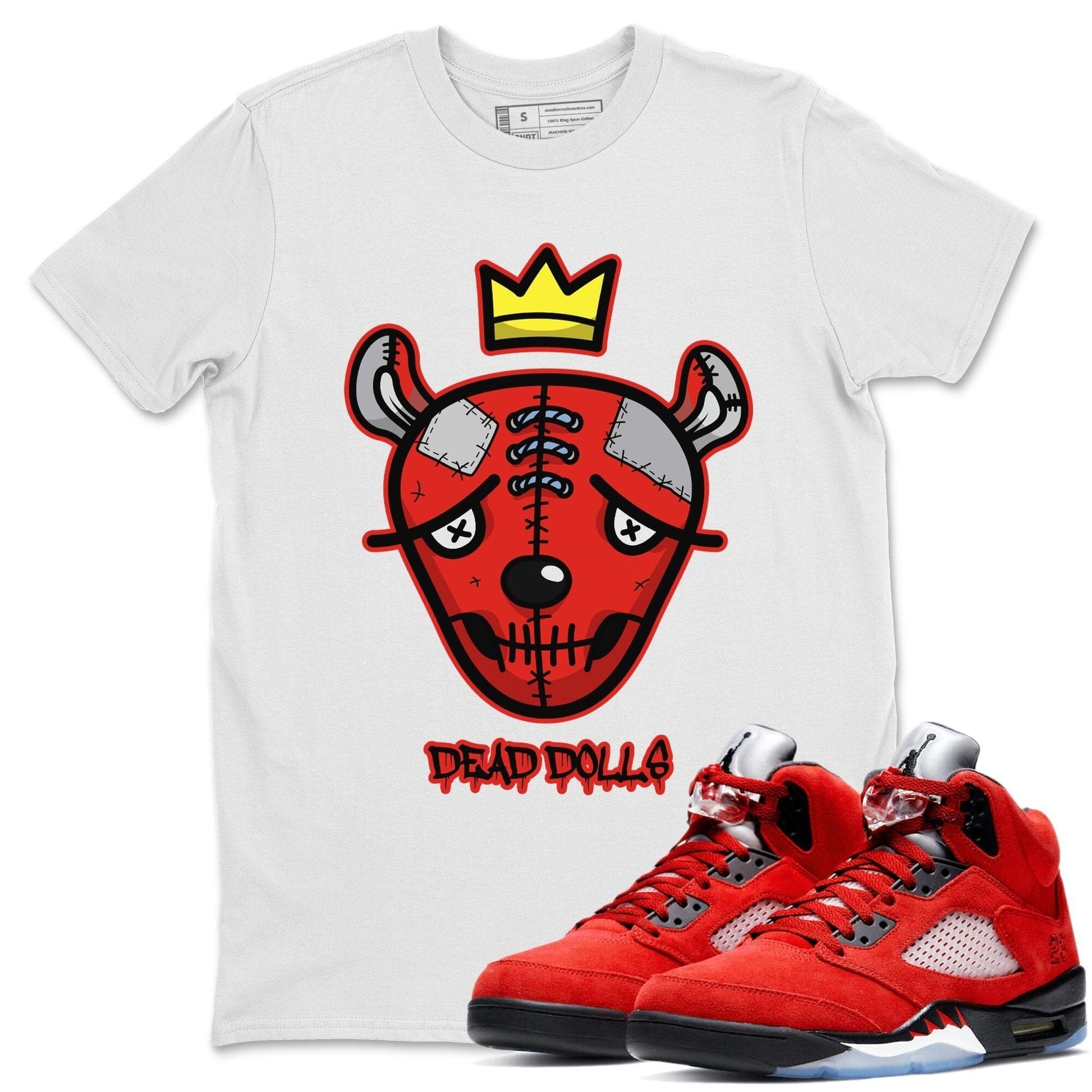 Jordan 5 Raging Bull Sneaker Match Tees Dead Dolls Face Sneaker Tees Jordan 5 Raging Bull Sneaker Release Tees Unisex Shirts