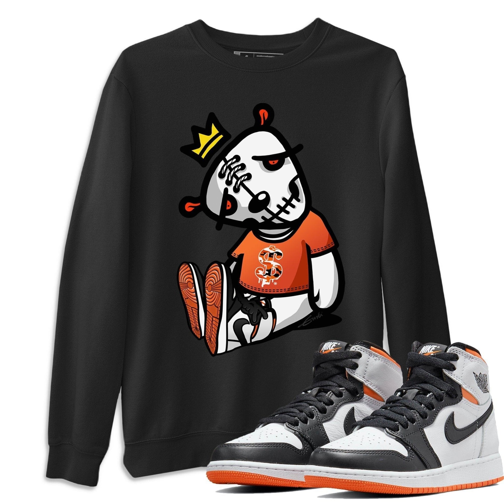 Jordan 1 Electro Orange Sneaker Match Tees Dead Dolls Sneaker Tees Jordan 1 Electro Orange Sneaker Release Tees Unisex Shirts