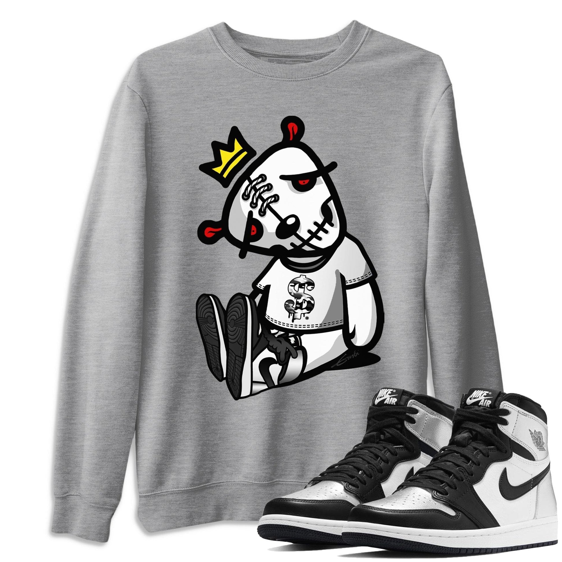Jordan 1 Silver Toe Sneaker Match Tees Dead Dolls Sneaker Tees Jordan 1 Silver Toe Sneaker Release Tees Unisex Shirts
