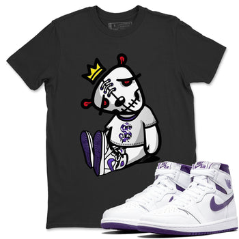 Jordan 1 WMNS Court Purple Sneaker Match Tees Dead Dolls Sneaker Tees Jordan 1 WMNS Court Purple Sneaker Release Tees Unisex Shirts