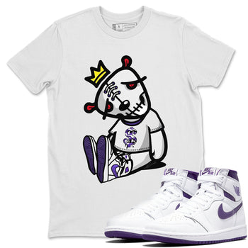 Jordan 1 WMNS Court Purple Sneaker Match Tees Dead Dolls Sneaker Tees Jordan 1 WMNS Court Purple Sneaker Release Tees Unisex Shirts