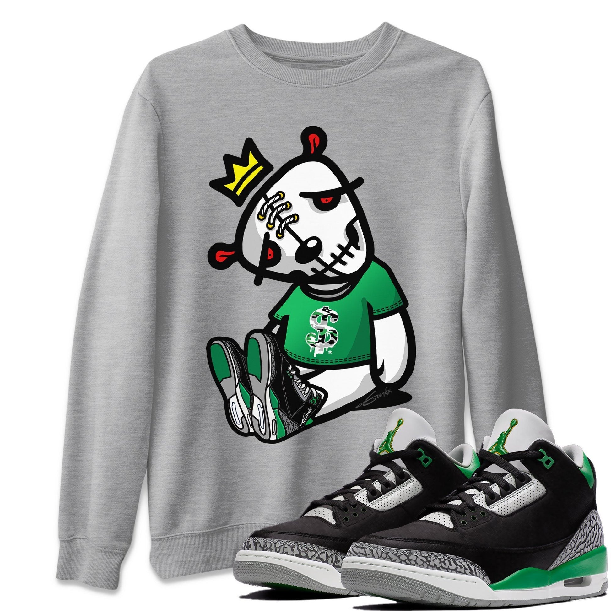 Jordan 3 Pine Green Sneaker Match Tees Dead Dolls Sneaker Tees Jordan 3 Pine Green Sneaker Release Tees Unisex Shirts