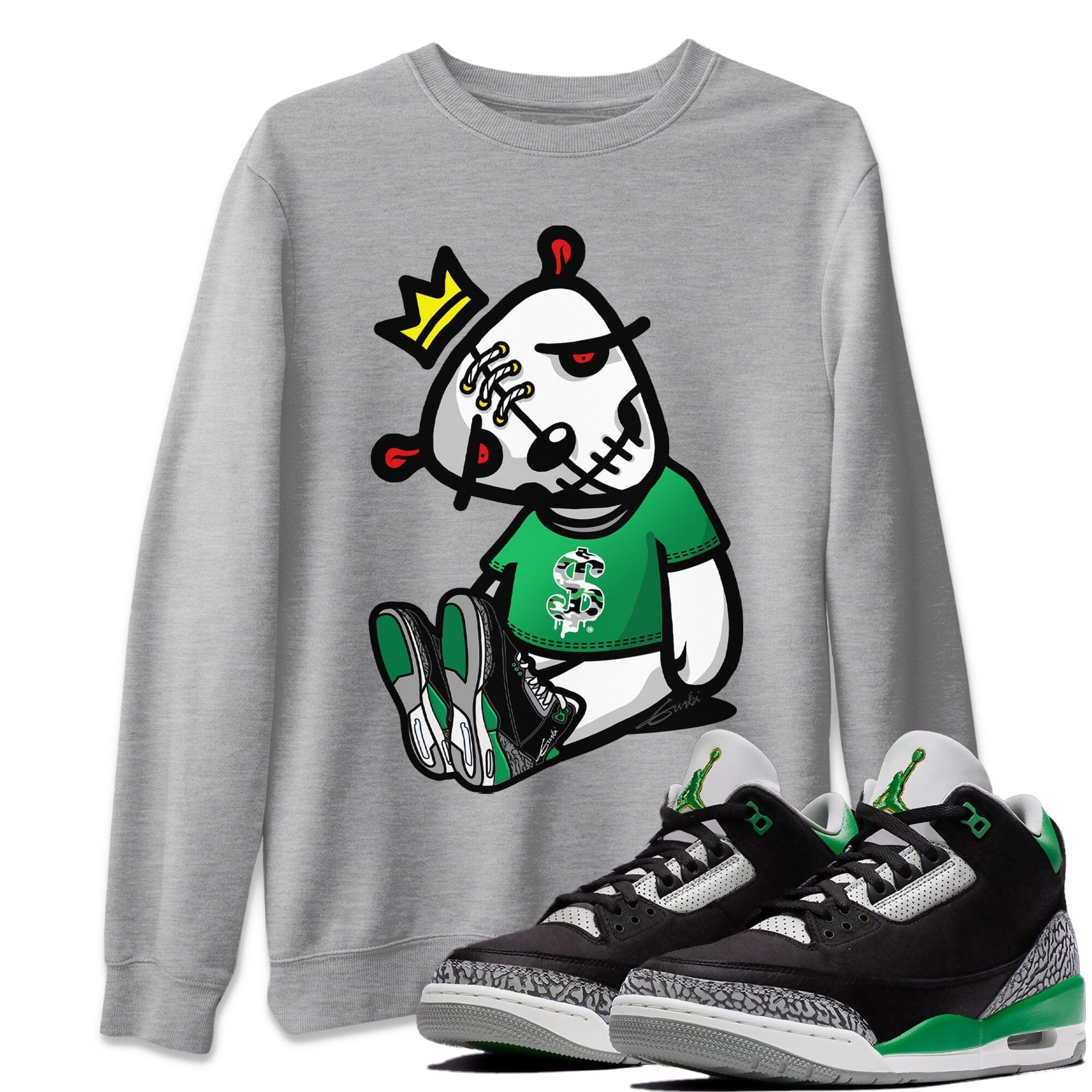 Jordan 3 Pine Green Sneaker Match Tees Dead Dolls Sneaker Tees Jordan 3 Pine Green Sneaker Release Tees Unisex Shirts