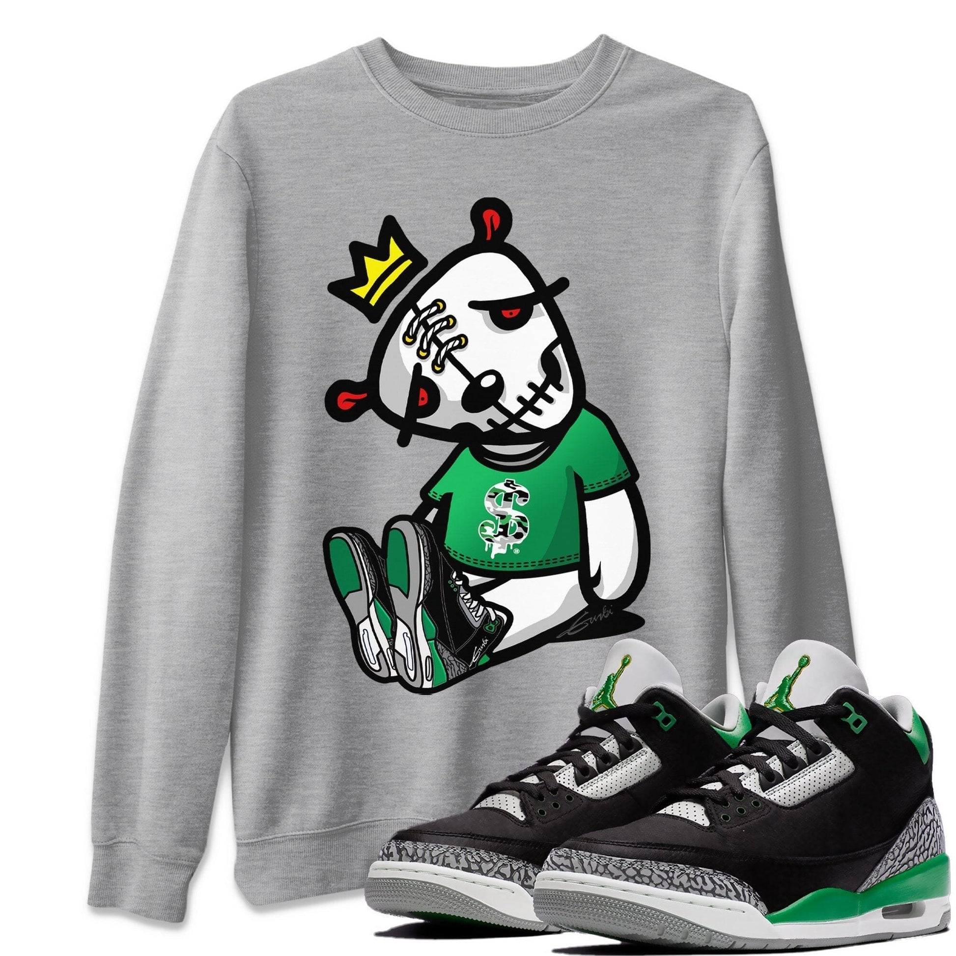 Jordan 3 Pine Green Sneaker Match Tees Dead Dolls Sneaker Tees Jordan 3 Pine Green Sneaker Release Tees Unisex Shirts