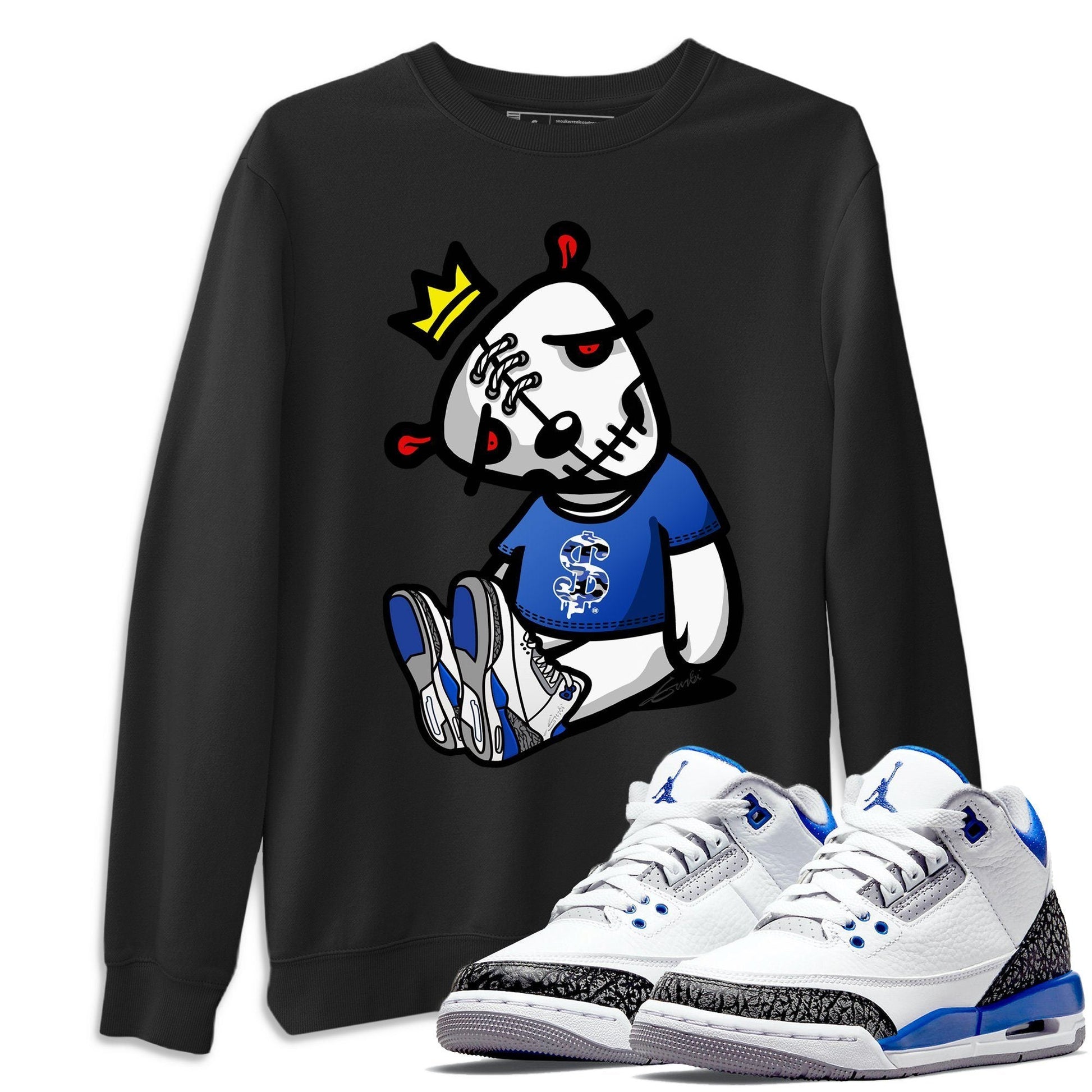 Jordan 3 Racer Blue Sneaker Match Tees Dead Dolls Sneaker Tees Jordan 3 Racer Blue Sneaker Release Tees Unisex Shirts