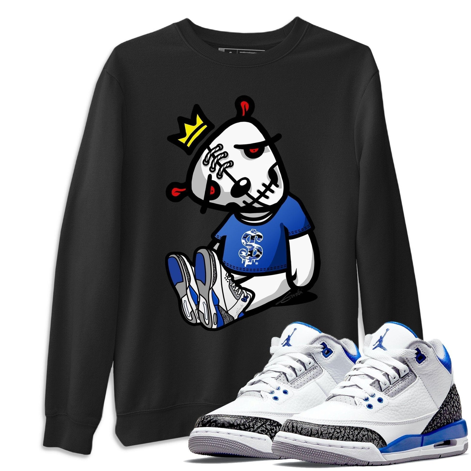 Jordan 3 Racer Blue Sneaker Match Tees Dead Dolls Sneaker Tees Jordan 3 Racer Blue Sneaker Release Tees Unisex Shirts