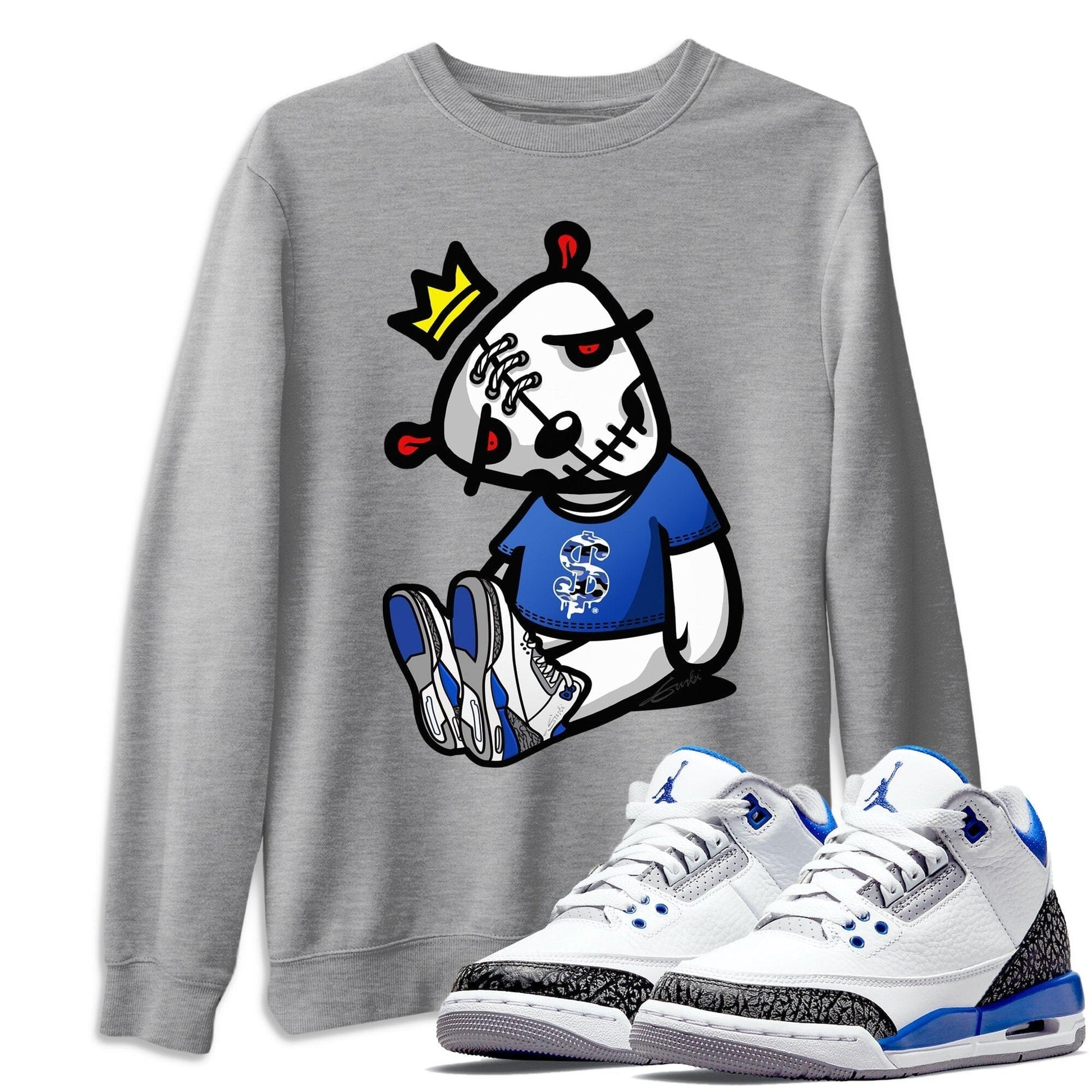 Jordan 3 Racer Blue Sneaker Match Tees Dead Dolls Sneaker Tees Jordan 3 Racer Blue Sneaker Release Tees Unisex Shirts