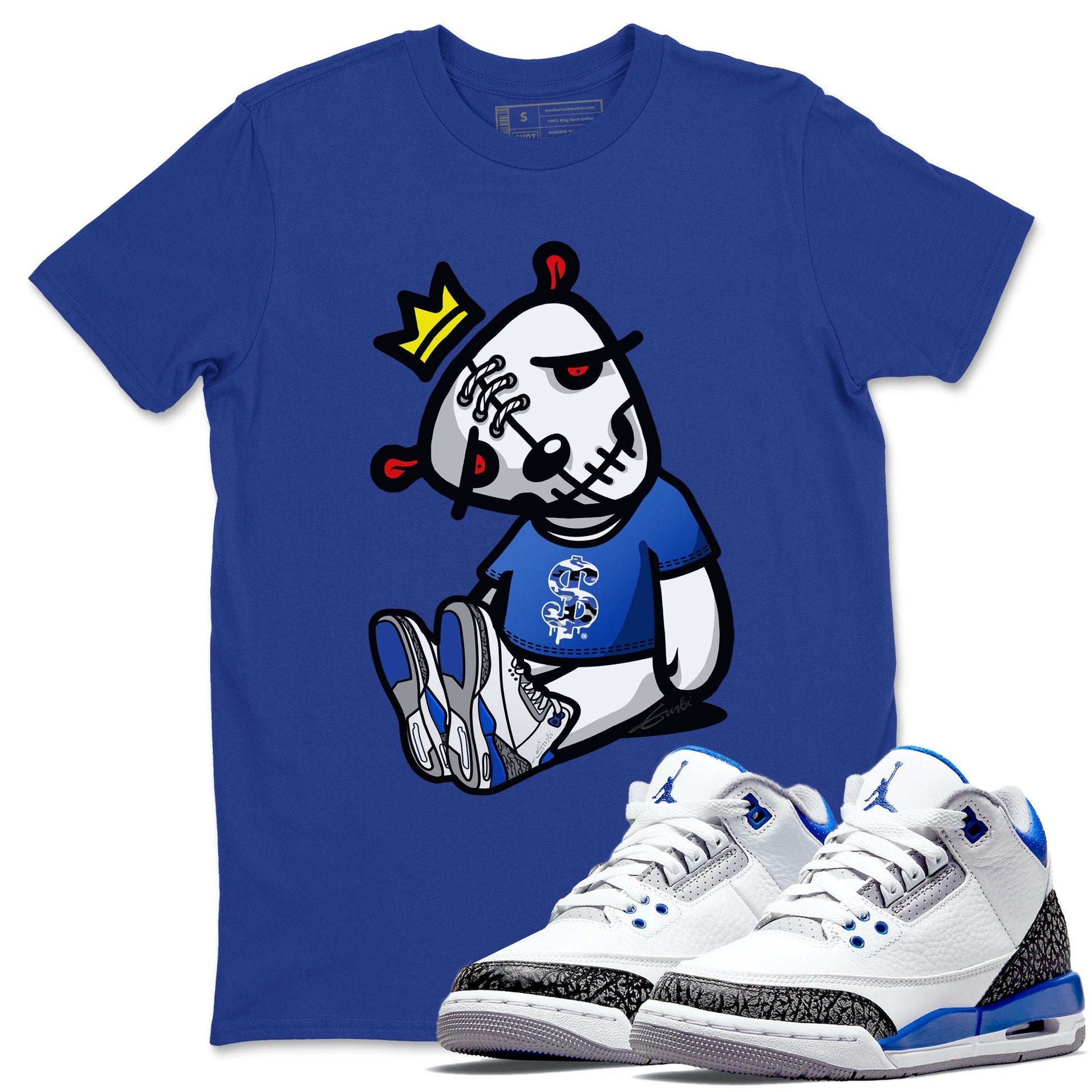 Jordan 3 Racer Blue Sneaker Match Tees Dead Dolls Sneaker Tees Jordan 3 Racer Blue Sneaker Release Tees Unisex Shirts