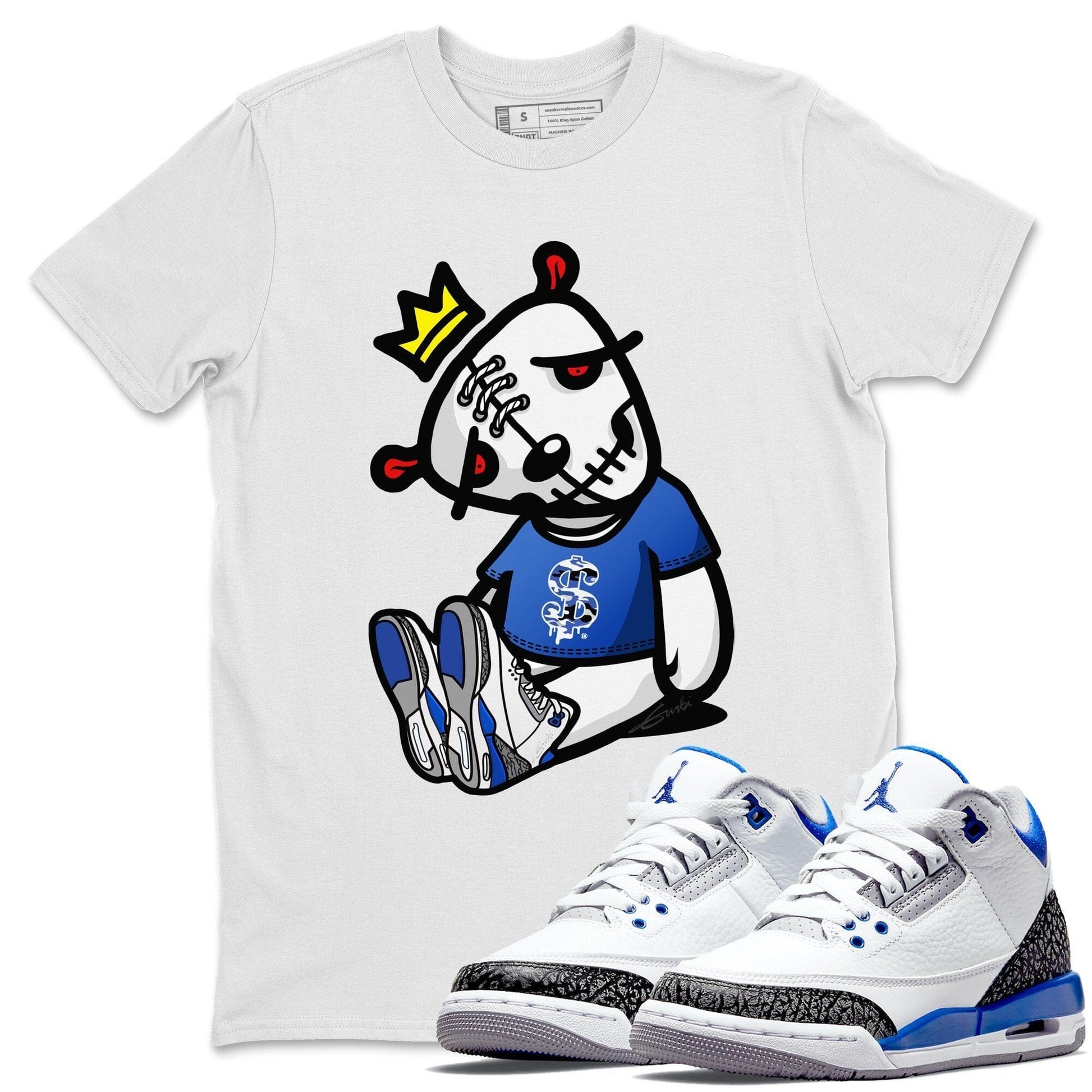 Jordan 3 Racer Blue Sneaker Match Tees Dead Dolls Sneaker Tees Jordan 3 Racer Blue Sneaker Release Tees Unisex Shirts