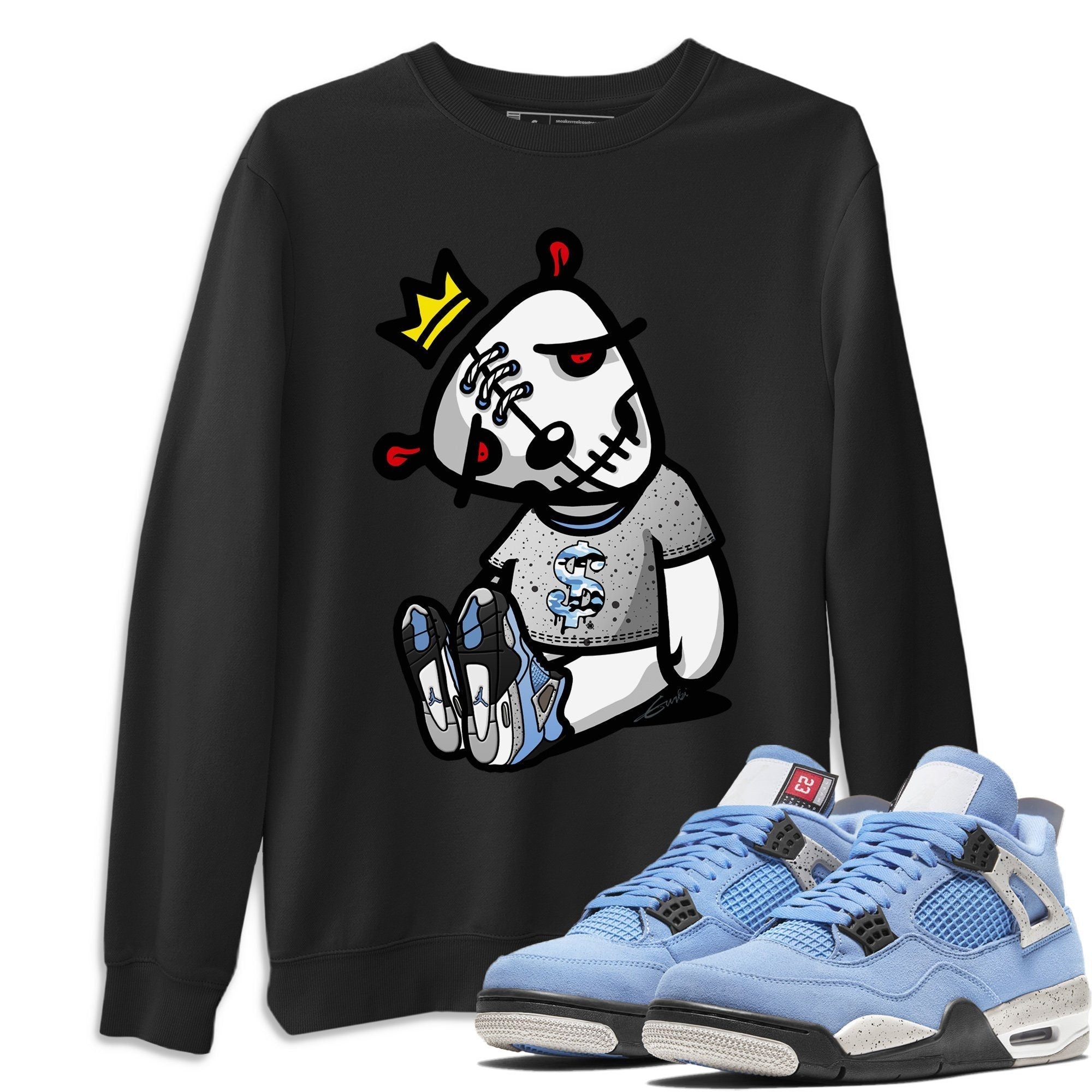 Jordan 4 University Blue Sneaker Match Tees Dead Dolls Sneaker Tees Jordan 4 University Blue Sneaker Release Tees Unisex Shirts