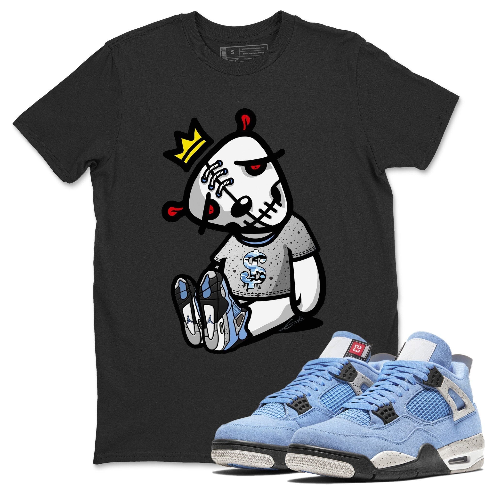 Jordan 4 University Blue Sneaker Match Tees Dead Dolls Sneaker Tees Jordan 4 University Blue Sneaker Release Tees Unisex Shirts