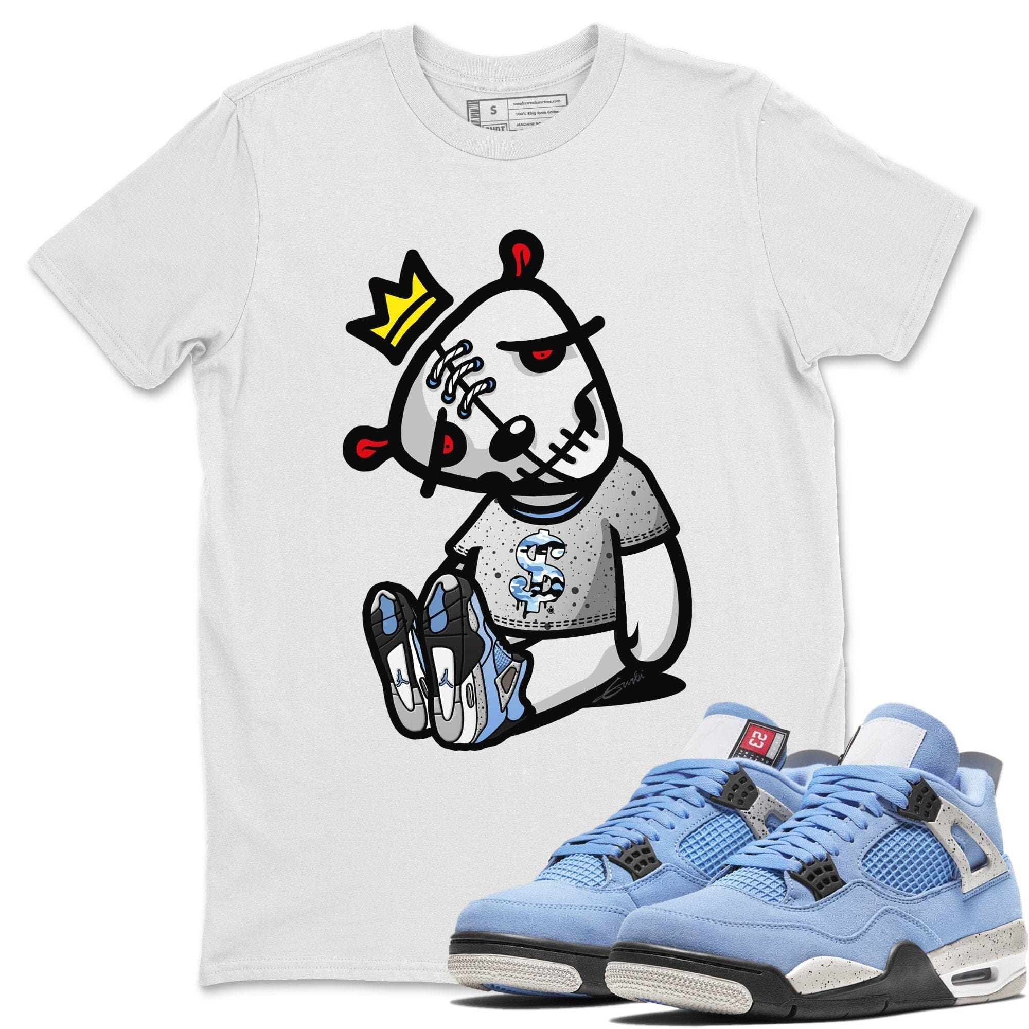 Jordan 4 University Blue Sneaker Match Tees Dead Dolls Sneaker Tees Jordan 4 University Blue Sneaker Release Tees Unisex Shirts