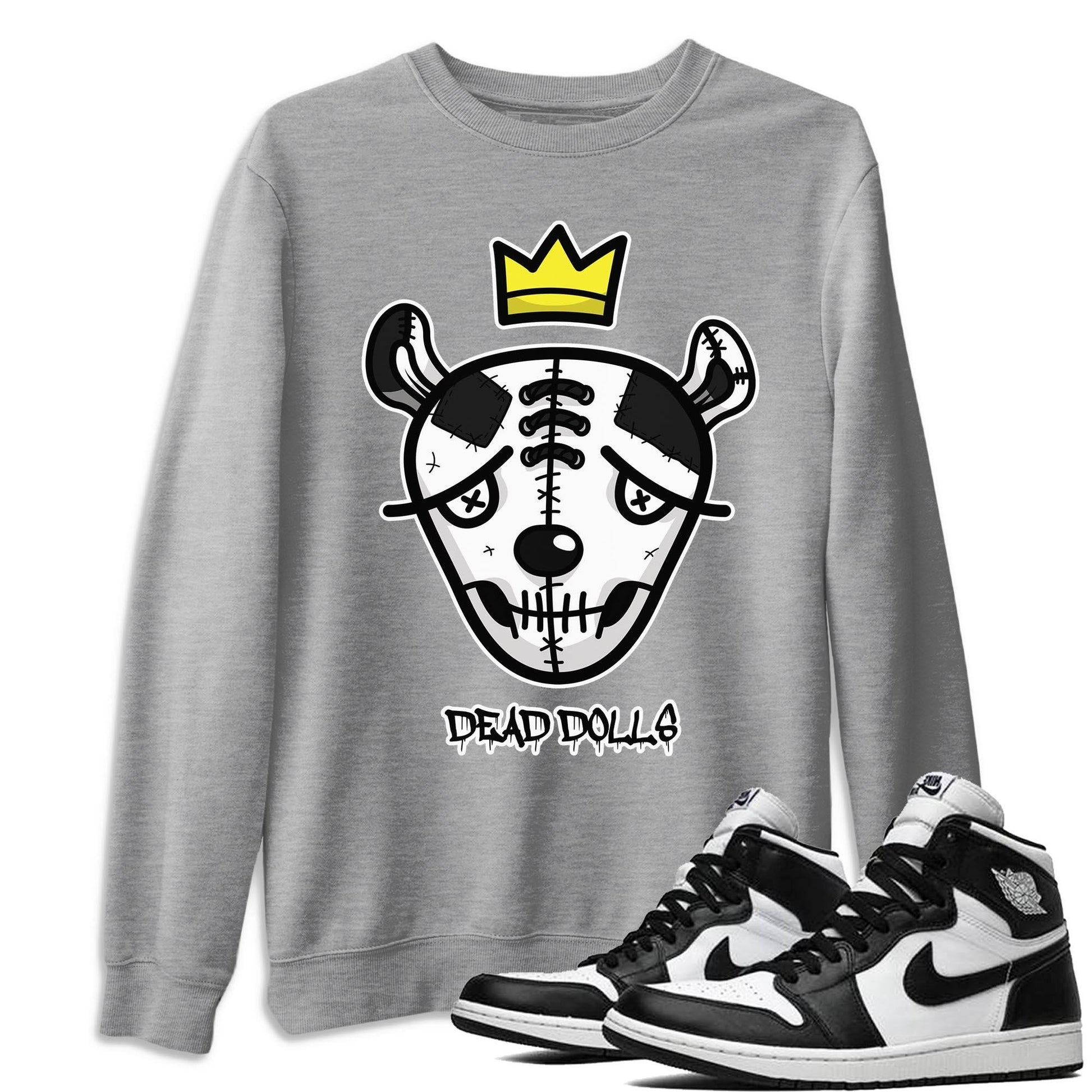 Jordan 1 Black White Sneaker Match Tees Dead Dolls Face Sneaker Tees Jordan 1 Black White Sneaker Release Tees Unisex Shirts