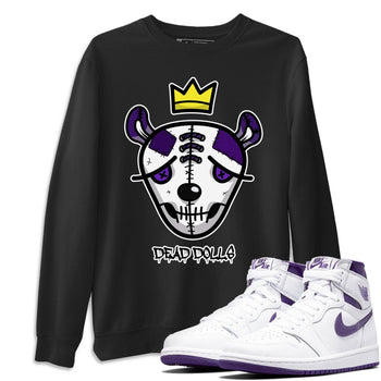 Jordan 1 WMNS Court Purple Sneaker Match Tees Dead Dolls Face Sneaker Tees Jordan 1 WMNS Court Purple Sneaker Release Tees Unisex Shirts