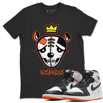 Jordan 1 Electro Orange Sneaker Match Tees Dead Dolls Face Sneaker Tees Jordan 1 Electro Orange Sneaker Release Tees Unisex Shirts