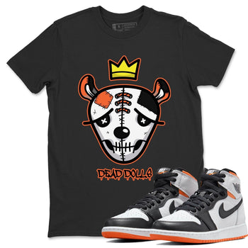 Jordan 1 Electro Orange Sneaker Match Tees Dead Dolls Face Sneaker Tees Jordan 1 Electro Orange Sneaker Release Tees Unisex Shirts
