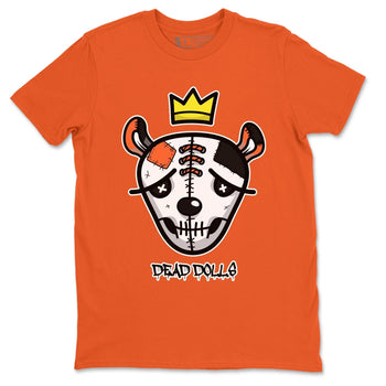 Jordan 1 Electro Orange Sneaker Match Tees Dead Dolls Face Sneaker Tees Jordan 1 Electro Orange Sneaker Release Tees Unisex Shirts