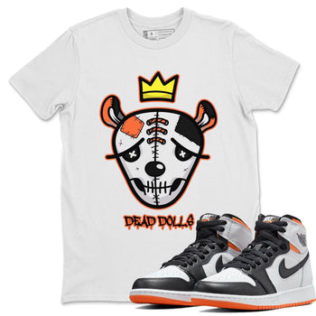 Jordan 1 Electro Orange Sneaker Match Tees Dead Dolls Face Sneaker Tees Jordan 1 Electro Orange Sneaker Release Tees Unisex Shirts