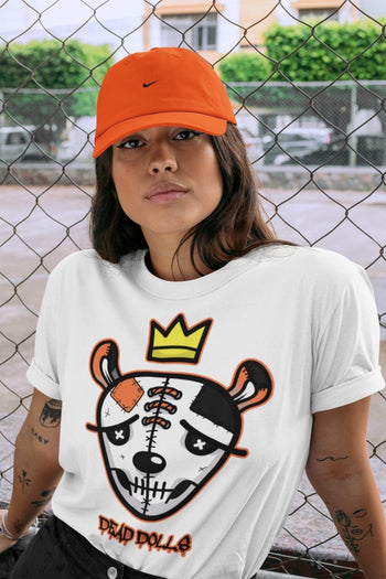Jordan 1 Electro Orange Sneaker Match Tees Dead Dolls Face Sneaker Tees Jordan 1 Electro Orange Sneaker Release Tees Unisex Shirts
