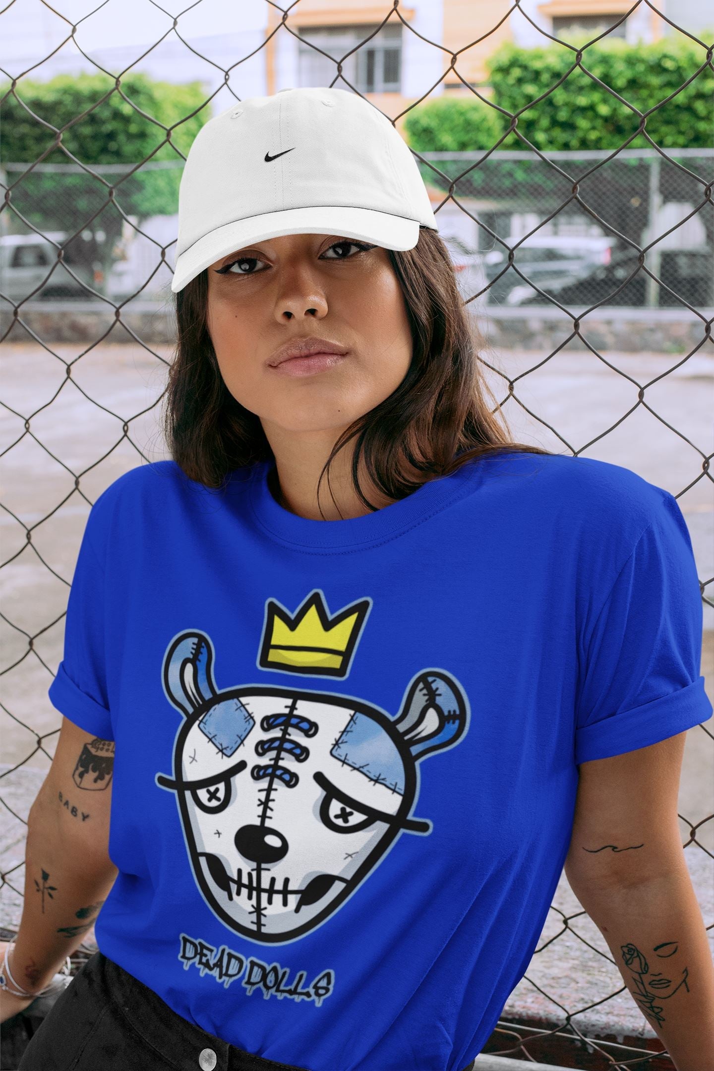 Jordan 1 Hyper Royal Sneaker Match Tees Dead Dolls Face Sneaker Tees Jordan 1 Hyper Royal Sneaker Release Tees Unisex Shirts