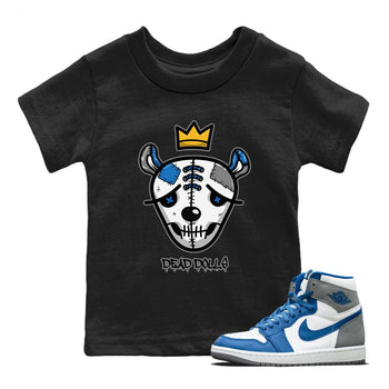 Jordan 1 True Blue Sneaker Match Tees Dead Dolls Face Sneaker Tees Jordan 1 True Blue Sneaker Release Tees Kids Shirts