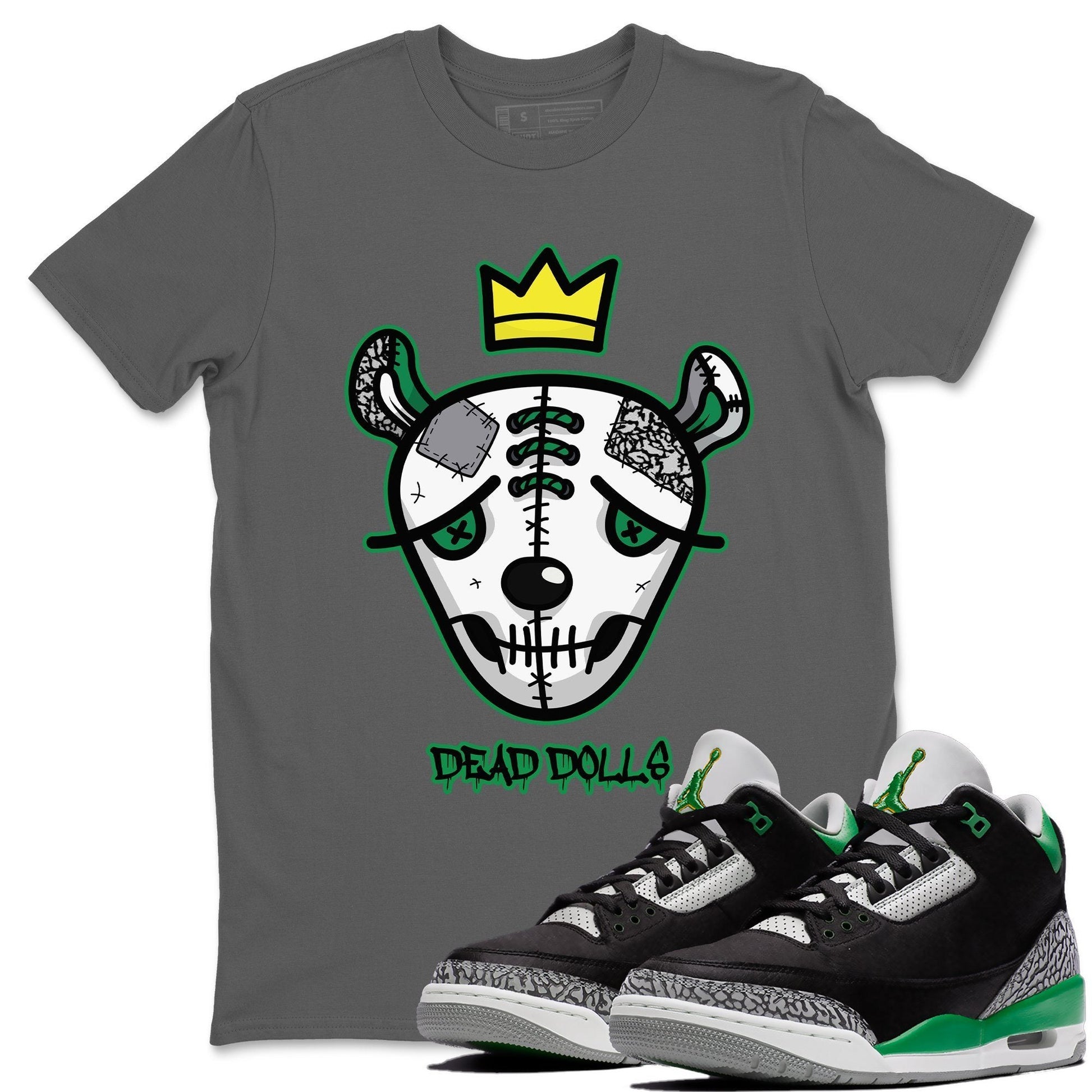 Jordan 3 Pine Green Sneaker Match Tees Dead Dolls Face Sneaker Tees Jordan 3 Pine Green Sneaker Release Tees Unisex Shirts